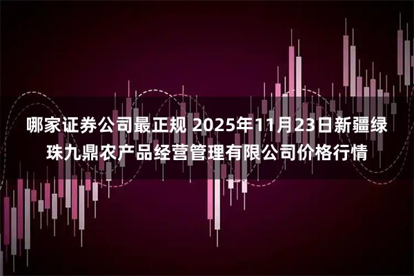 哪家证券公司最正规 2025年11月23日新疆绿珠九鼎农产品经营管理有限公司价格行情